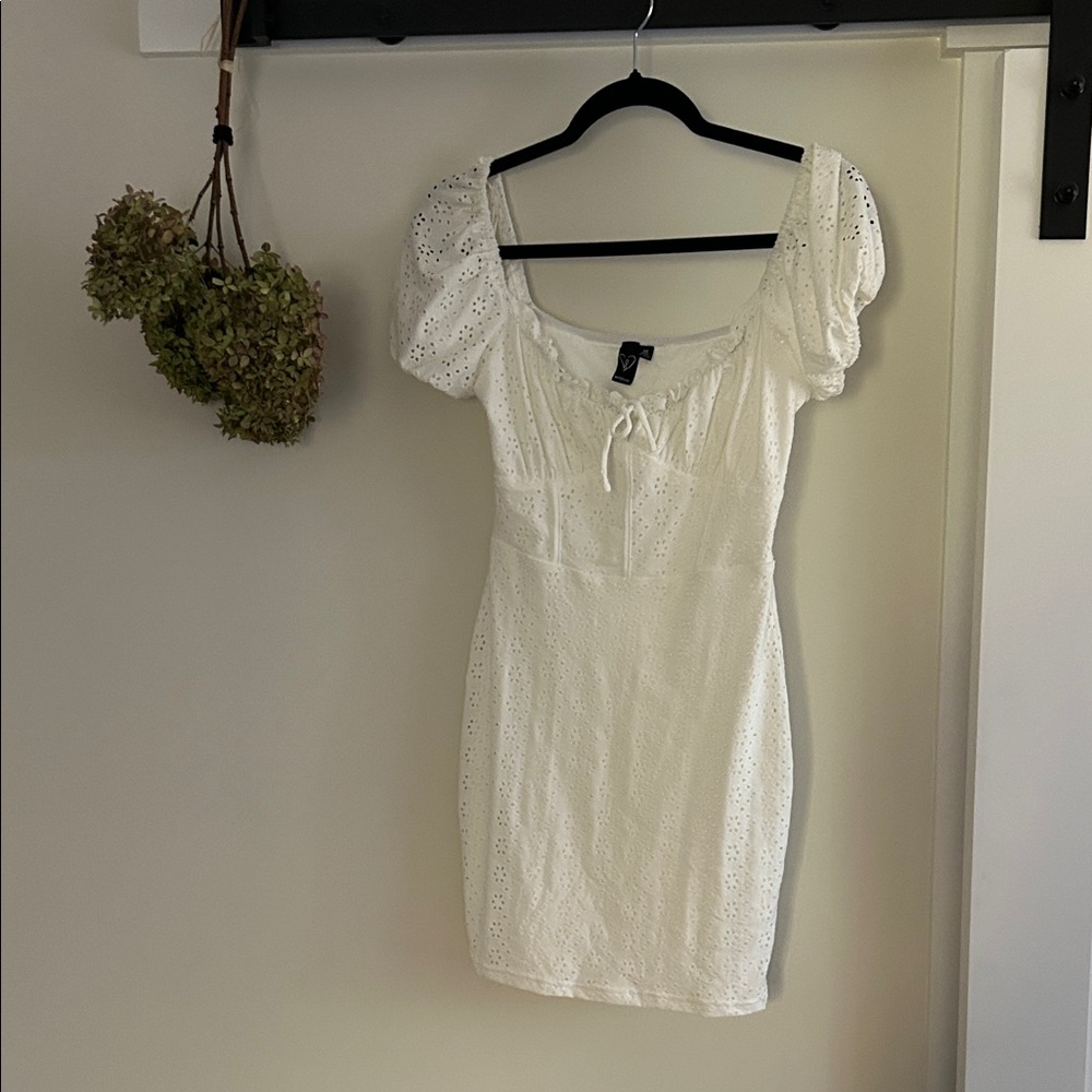 Windsor White Eyelet Mini Dress